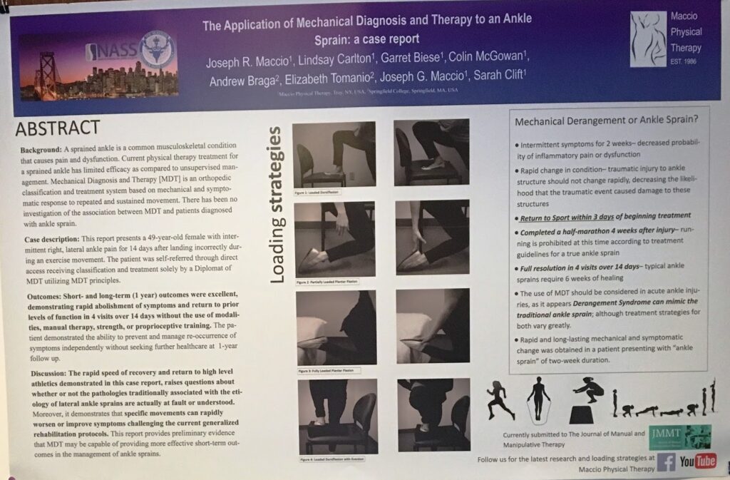 The Application of Mechanical Diagnosis and Therapy to an Ankle Sprain: a case report