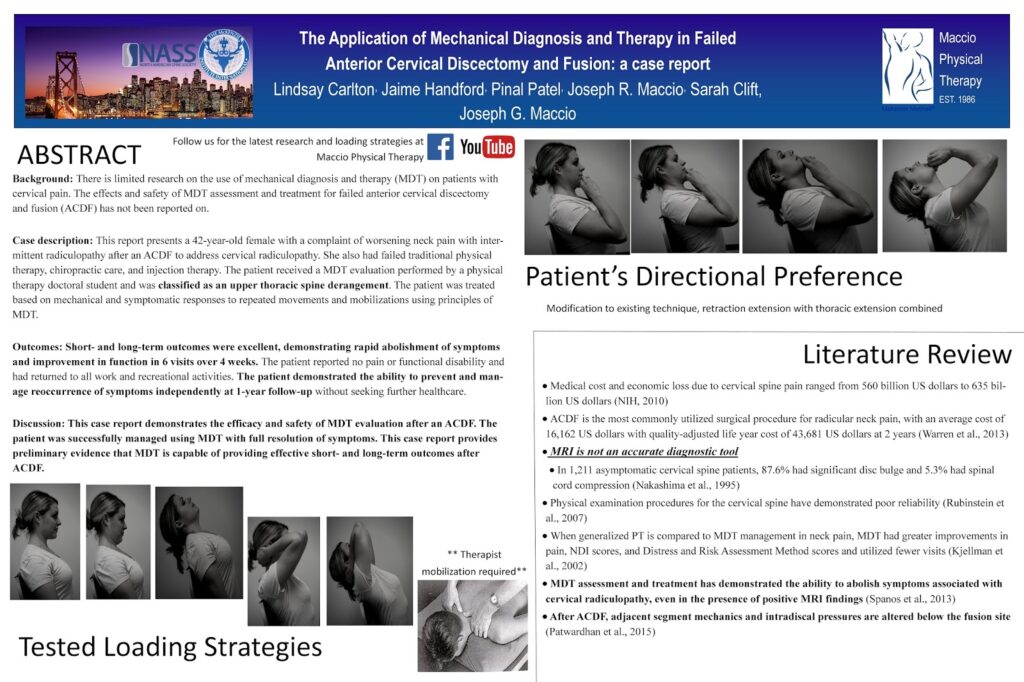 The Application of Mechanical Diagnosis and Therapy in Failed Anterior Cervical Disectomy and Fusion: a case report